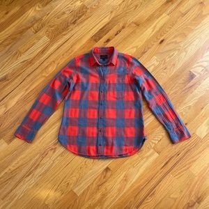 J. Crew Buffalo Check Boy-Fit Button Down Shirt